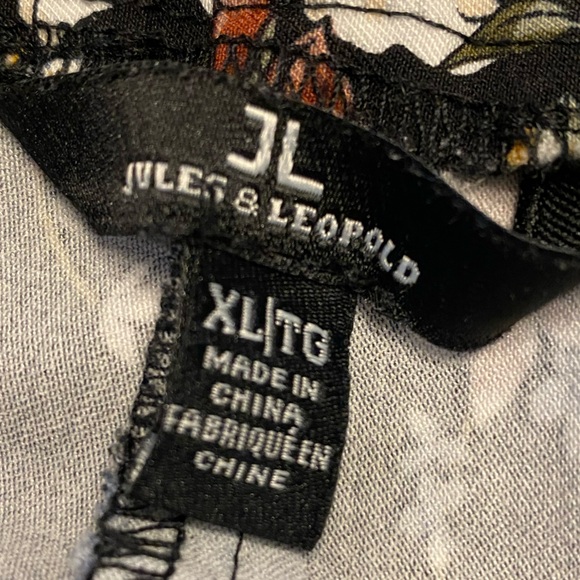 Jules & Leopold floral stretch casual dress ankle pants stretchy sz XL EUC - Picture 5 of 9